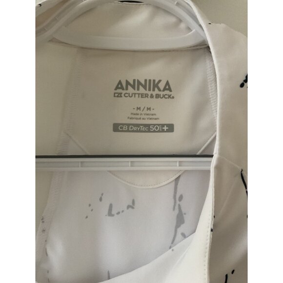 Annika Cutter & Buck Womens Sleeveless Golf Top M Glade Springs DryTec 50+  Whit - Picture 2 of 6